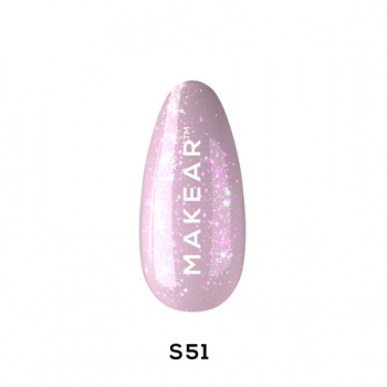 S51 Lakier hybrydowy MAKEAR ,,violet groovy'' 8 ml